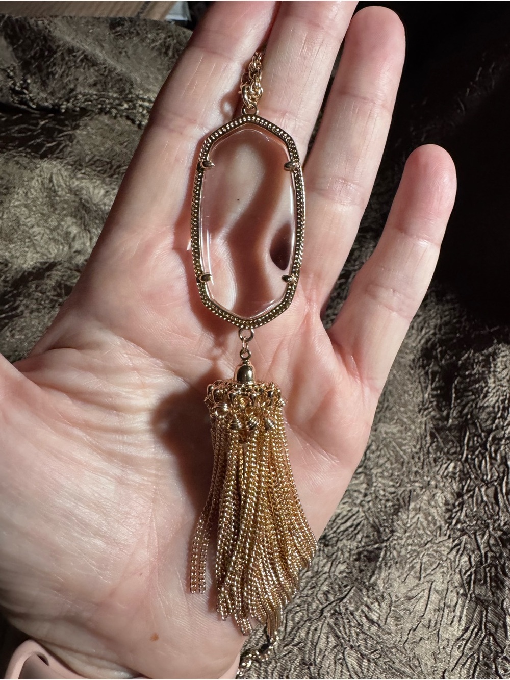 Gold Tassel Pendant Necklace - Women Jewelry